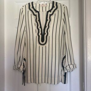 Striped Black and White Women's Top